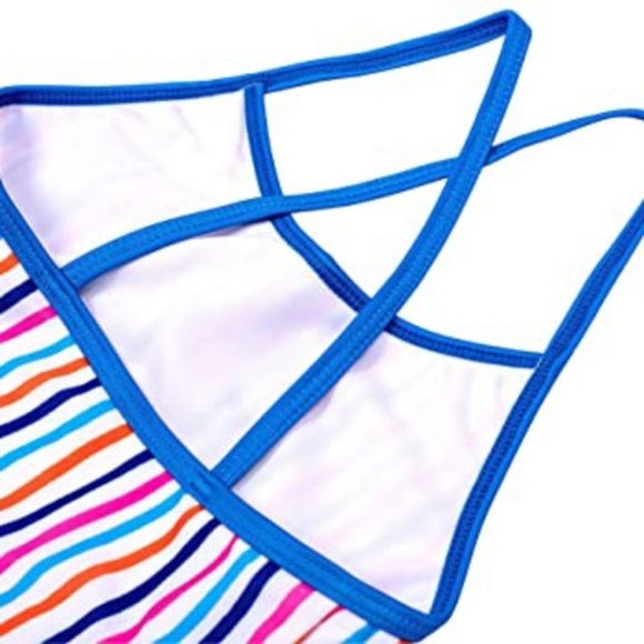 Urban Outdoor Girls Striped Two-Piece Swimsuit - Picture 2 of 8